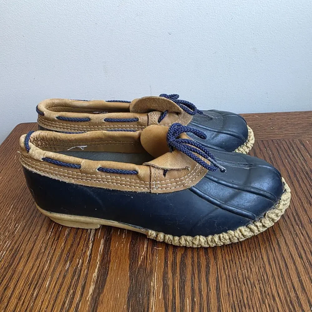 VTG Women's Sporto Navy Waterproof‎ Low Duck Boots Shoes US 8 Fisherman Nautical